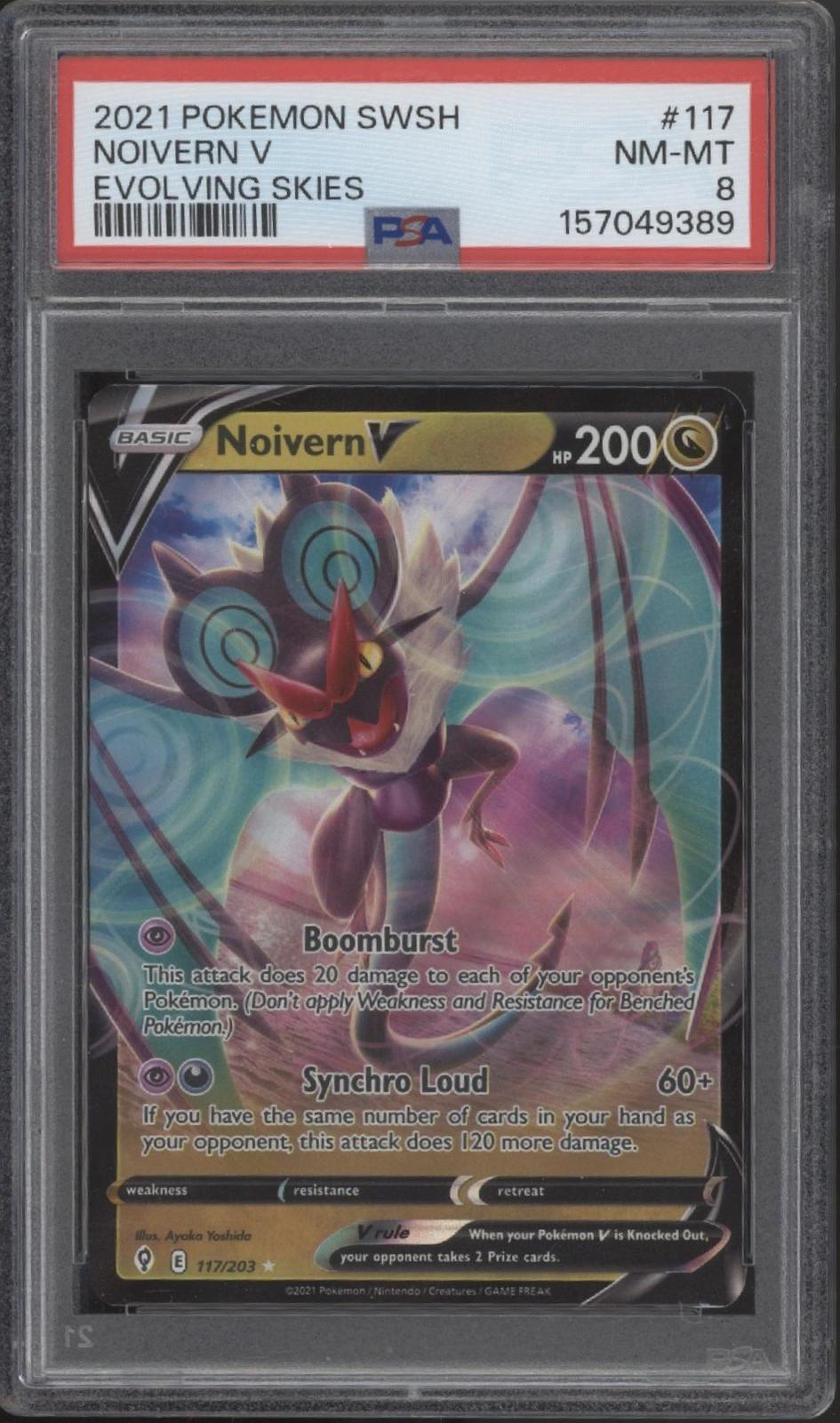 Noivern V Pokemon Evolving Skies #117 PSA 8
