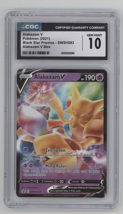 Alakazam V Pokemon V Box Promo #SWSH083 CGC 10