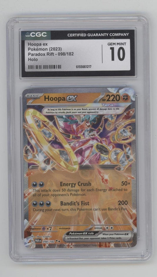 Hoopa ex Pokemon Paradox Rift Holo #098 CGC 10