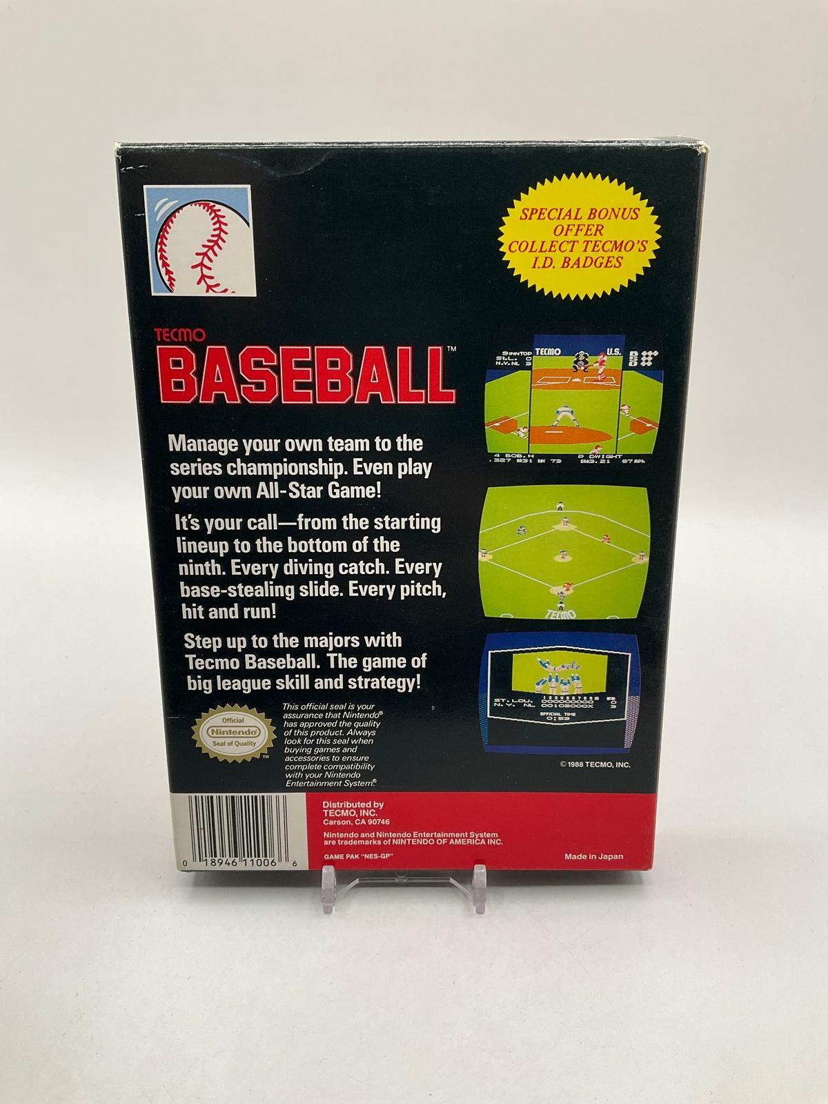 Tecmo Baseball NES CIB