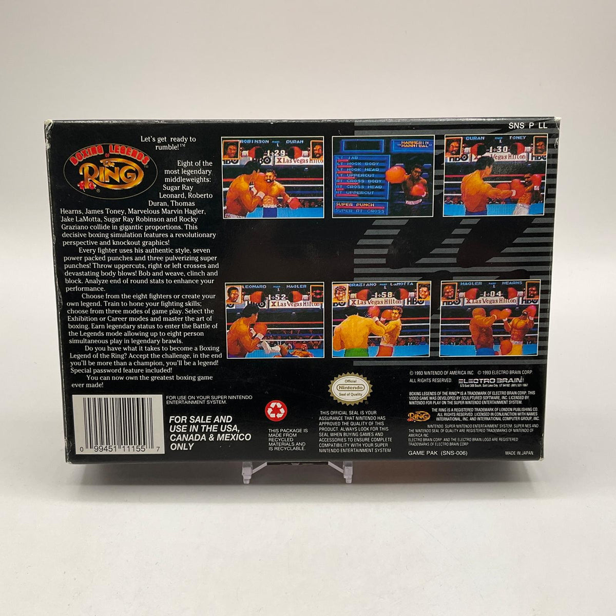Boxing Legends Of The Ring Super Nintendo CIB