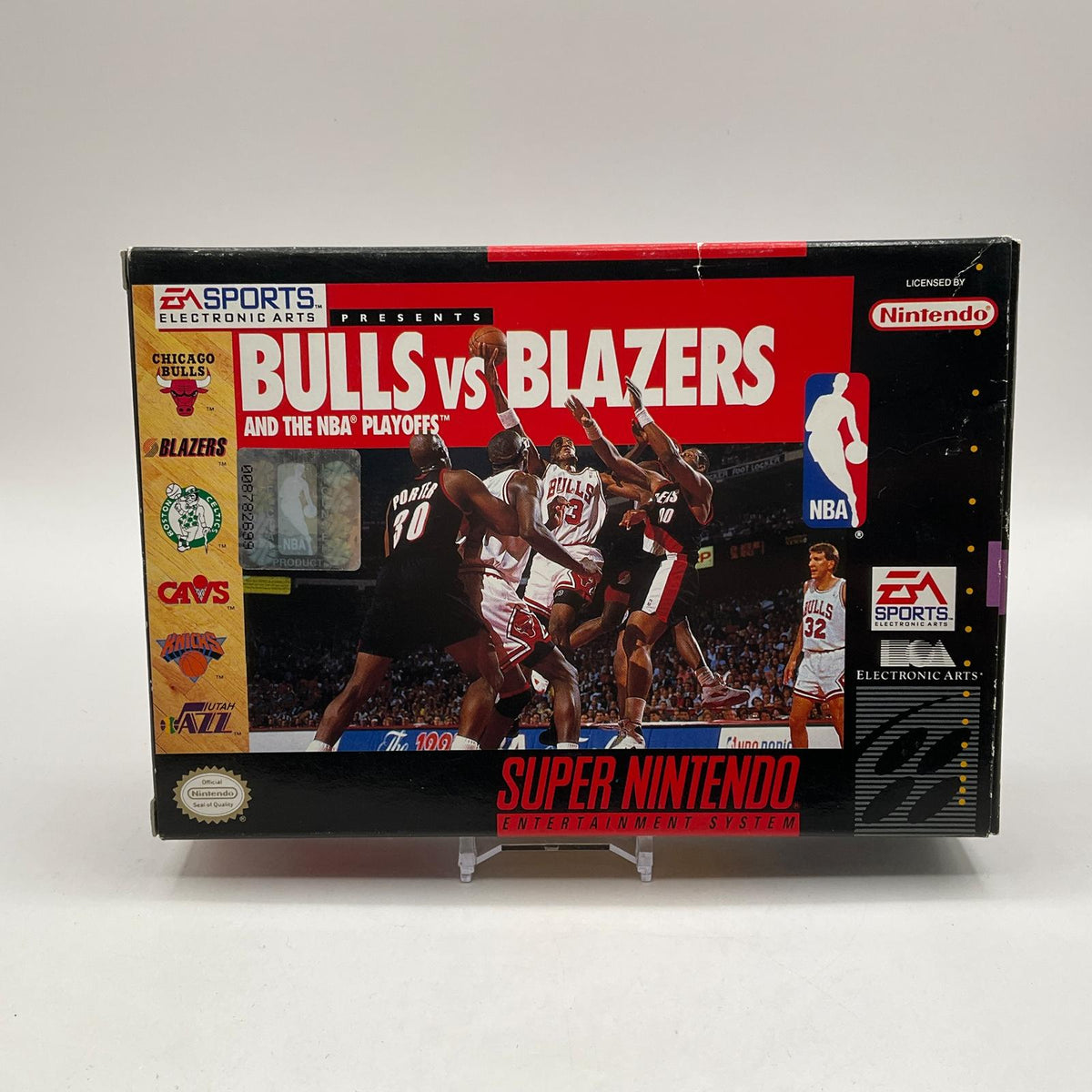 Bulls Vs Blazers and the NBA Playoffs Super Nintendo CIB