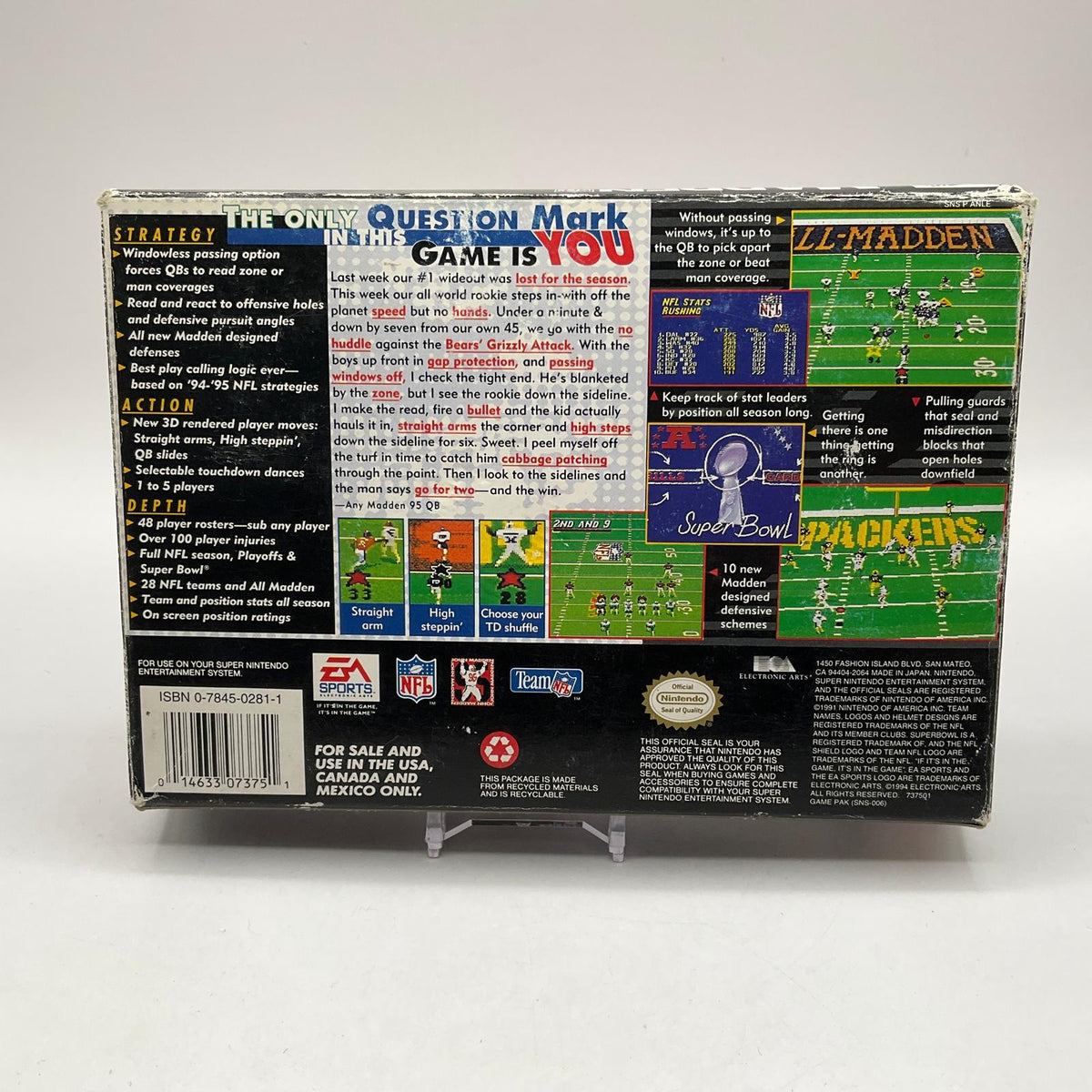Madden NFL '95 Super Nintendo CIB