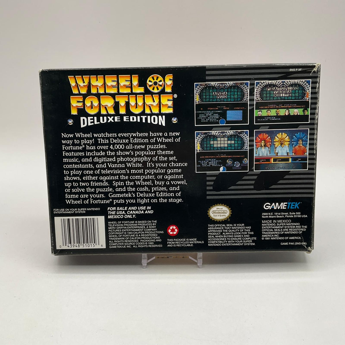 Wheel of Fortune Deluxe Edition Super Nintendo Used