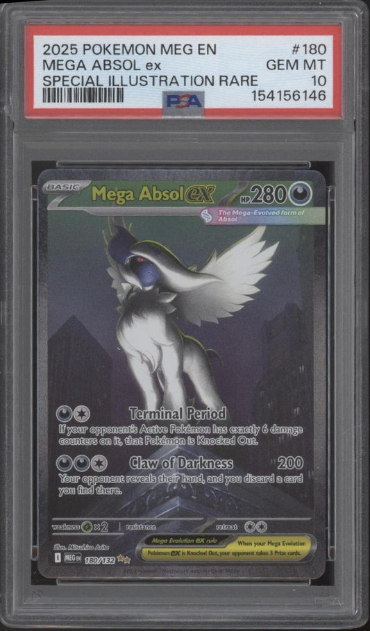 Mega Absol ex Pokemon Mega Evolution Special Illustration Rare #180 PSA 10