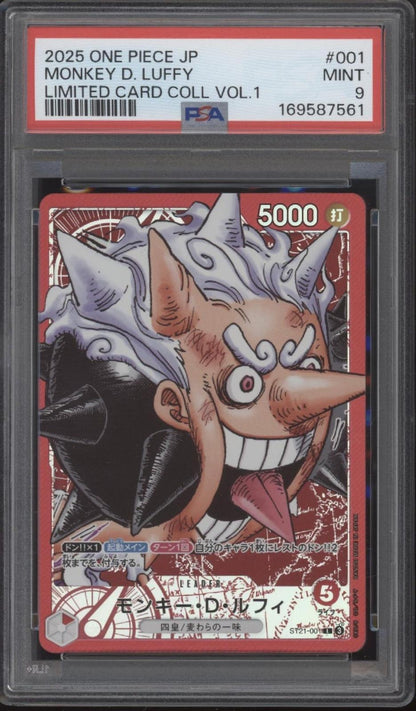 Monkey D Luffy One Piece Card Game Limited Card Collection Vol. 1 JP #001 PSA 9