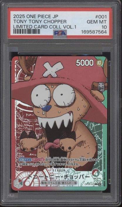 Tony Tony Chopper One Piece Card Game Limited Card Collection Vol 1 JP #1 PSA 10