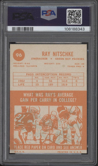 Ray Nitschke 1963 #96 PSA 5