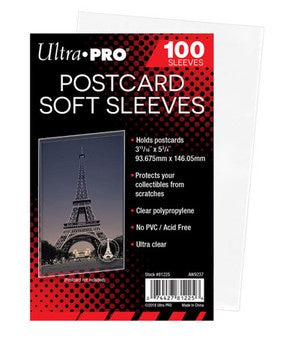 Ultra Pro: 3-11/16" x 5-3/4" Postcard Soft Sleeves (100ct)