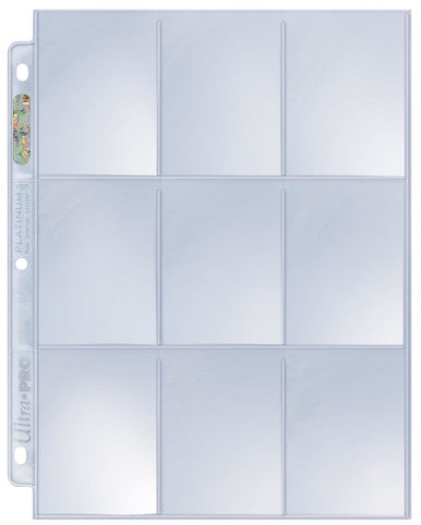 Ultra Pro: 9-Pocket for 2-1/2" x 3-1/2" Standard Size Cards Platinum Series Pocket Pages (100ct)