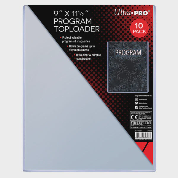 Ultra Pro: 9" x 11-1/2" Program Toploaders (10ct)