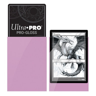 Ultra Pro: PRO-Gloss Standard Deck Protector Sleeves 50ct  (Pink)