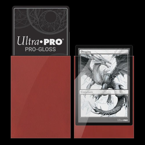 Ultra Pro: PRO-Gloss Standard Deck Protector Sleeves 50ct  (Red)