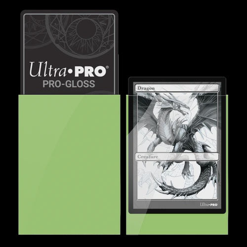 Ultra Pro: PRO-Gloss Standard Deck Protector Sleeves 50ct  (Lime Green)