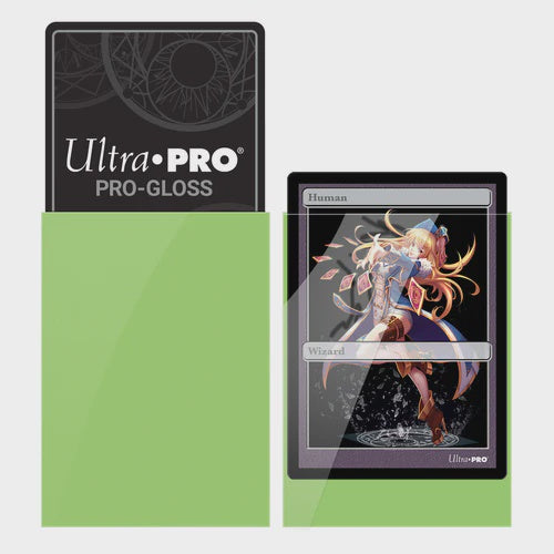 Ultra Pro: 60ct PRO-Gloss Small Deck Protector Sleeves (Lime Green)