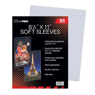 Ultra Pro: 8-1/2" x 11" Soft Sleeves (50ct)