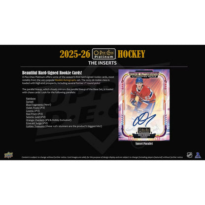 2025-26 Upper Deck O-Pee-Chee Platinum Hockey Hobby Box *Contact Us To Order*