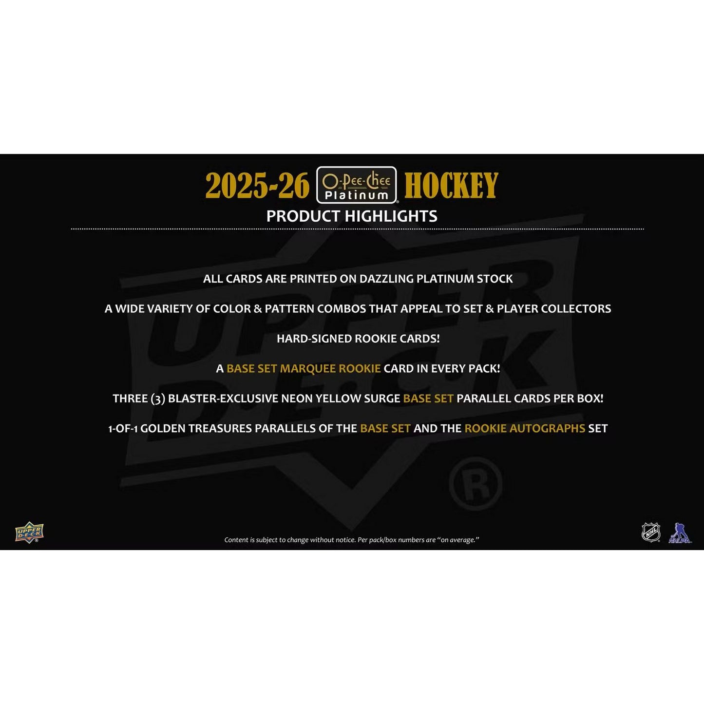 2025-26 Upper Deck O-Pee-Chee Platinum Hockey Blaster Box