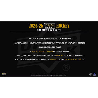2025-26 Upper Deck O-Pee-Chee Platinum Hockey Blaster Box
