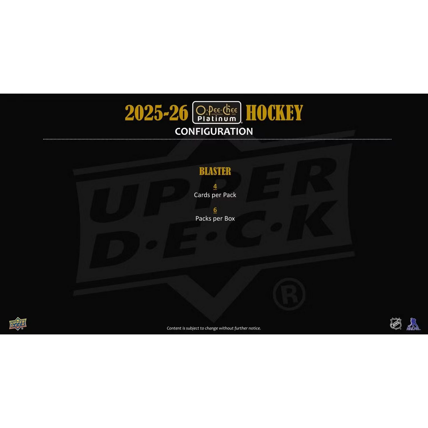 2025-26 Upper Deck O-Pee-Chee Platinum Hockey Blaster Box、Upper Deck、kayou