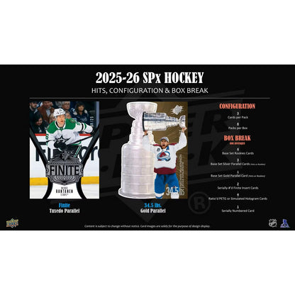 2025-26 Upper Deck SPx Hockey Hobby Box *Contact Us To Order*