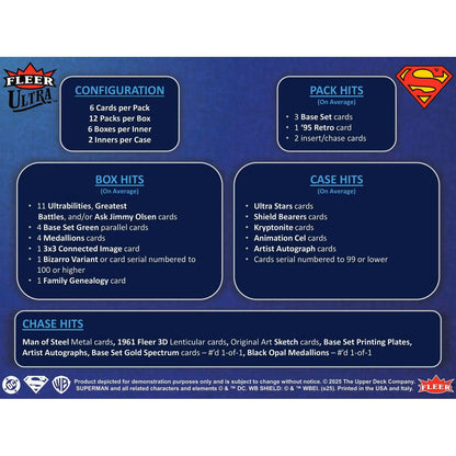 2025 Upper Deck Fleer Ultra Superman Hobby Box *Contact Us To Order*
