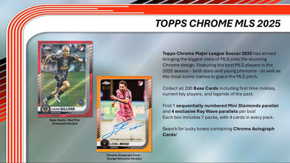 2025 Topps Chrome MLS Soccer Blaster Box