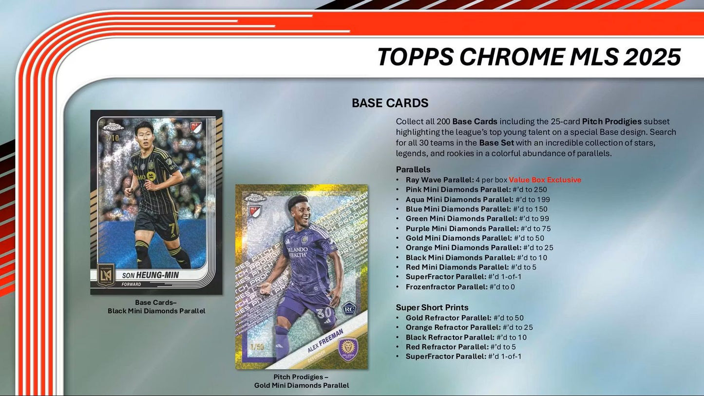 2025 Topps Chrome MLS Soccer Blaster Box