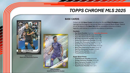 2025 Topps Chrome MLS Soccer Blaster Box