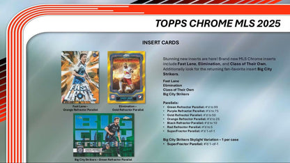 2025 Topps Chrome MLS Soccer Blaster Box