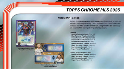 2025 Topps Chrome MLS Soccer Blaster Box