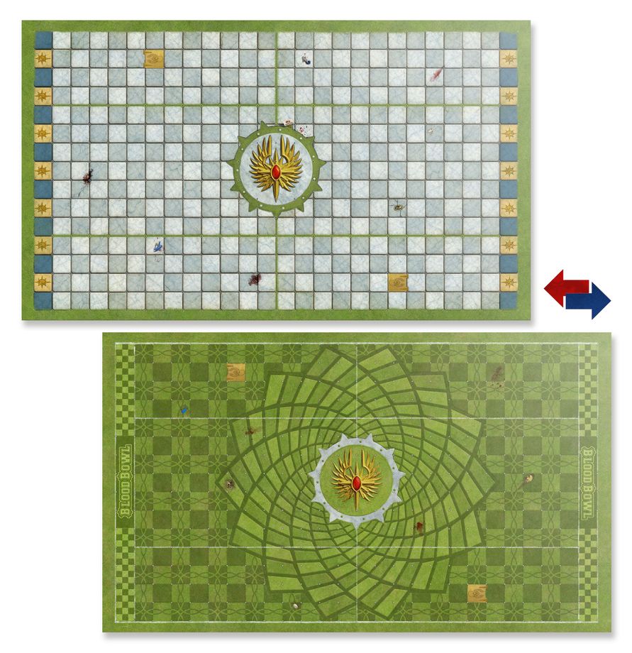 Blood Bowl: High Elf Team – Double-sided Pitch and Dugouts Set