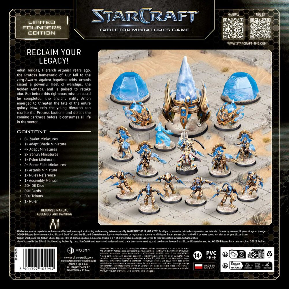 StarCraft Tabletop Miniatures Game: Protoss Starter Set - Founders Edition *Expected Release Date of 05-15-2026*