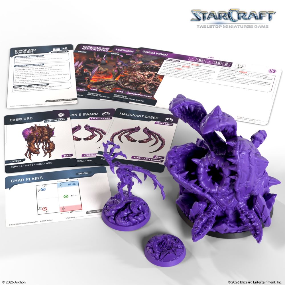 StarCraft Tabletop Miniatures Game: Zerg - Kerrigan & Omega Worm *Expected Release Date of August 2026*