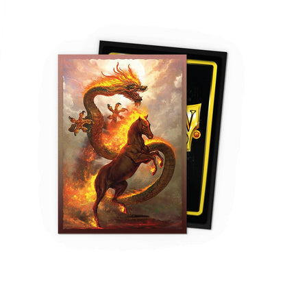 Dragon Shield: 100ct Standard Size Dual Matte Lunar New Year  Fire Horse 2026 Sleeves *Expected Release Date 12-05-2025*
