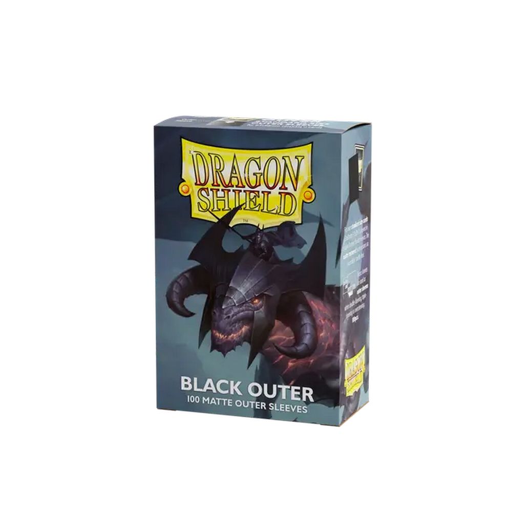 Dragon Shield: 100ct Standard Size Matte Black Outer Sleeves