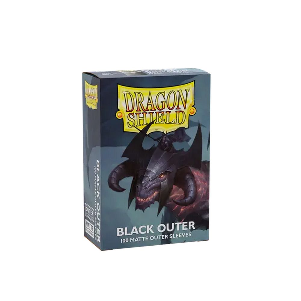 Dragon Shield: 100ct Standard Size Matte Black Outer Sleeves
