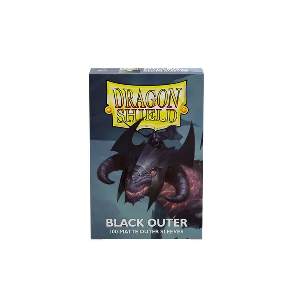 Dragon Shield: 100ct Standard Size Matte Black Outer Sleeves