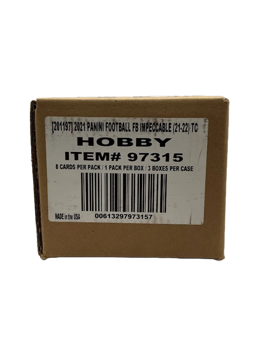 2021 Panini Impeccable Football 3-Box Hobby Case