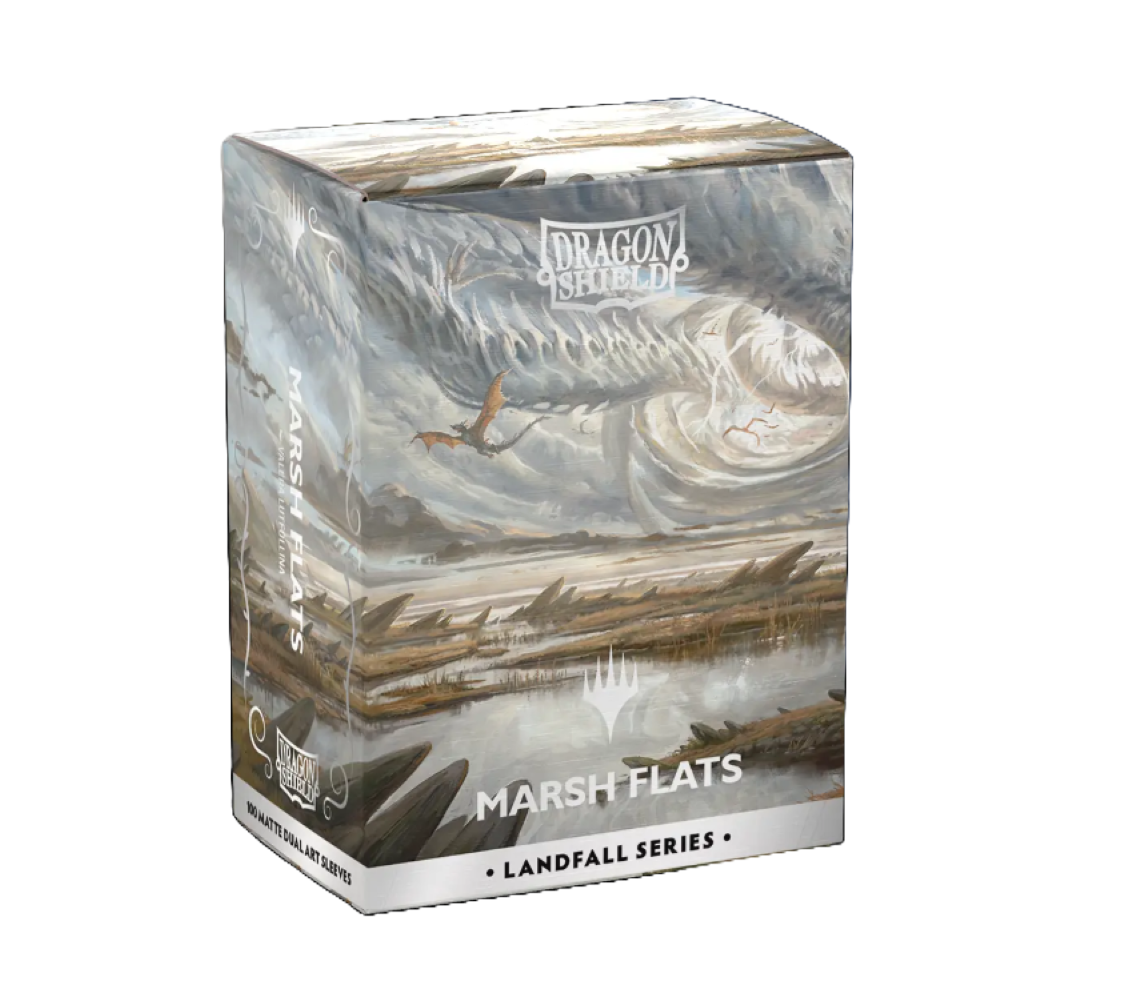 Dragon Shield: 100ct Standard Matte Dual Art Magic the Gathering Landfall Series - Marsh Flats Sleeves *Release Date TBD*