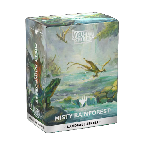Dragon Shield: 100ct Standard Matte Dual Art Magic the Gathering Landfall Series - Misty Rainforest Sleeves *Expected Release Date 12-19-2025*