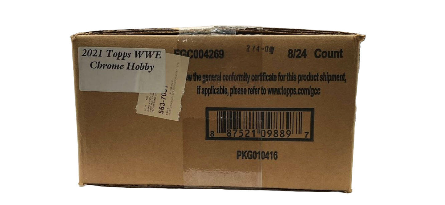 2021 Topps WWE Chrome Hobby CASE (8ct)