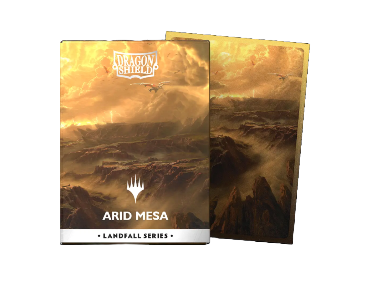 Dragon Shield: 100ct Standard Matte Dual Art Magic the Gathering Landfall Series - Arid Mesa Sleeves *Expected Release Date 12-19-2025*