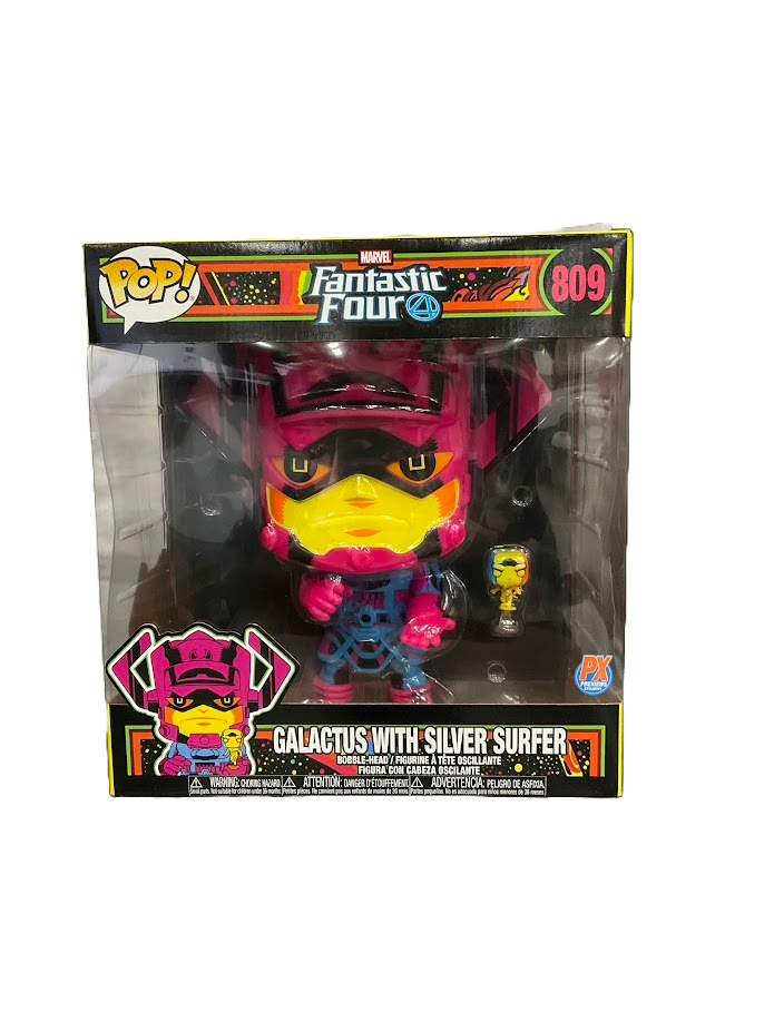 Galactus with Silver Surfer (Blacklight) Funko Pop! Fantastic Four #809 PX Previews