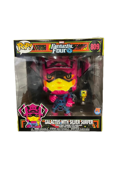 Galactus with Silver Surfer (Blacklight) Funko Pop! Fantastic Four #809 PX Previews