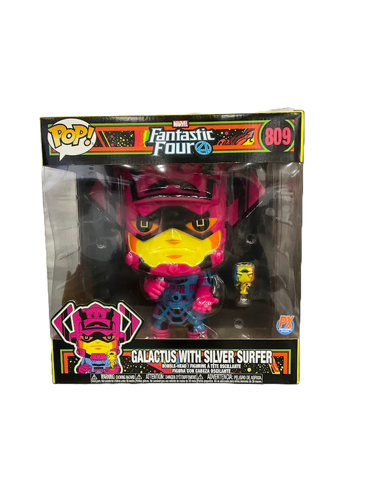 Galactus with Silver Surfer (Blacklight) Funko Pop! Fantastic Four #809 PX Previews