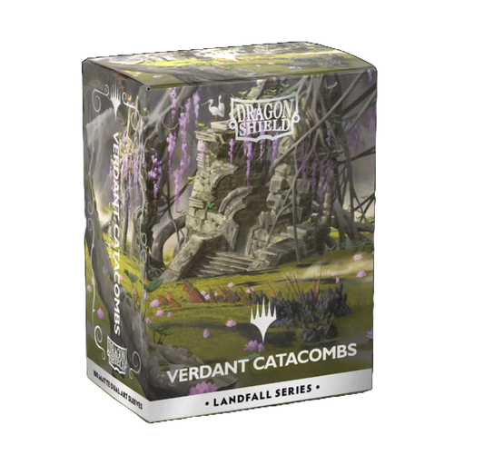 Dragon Shield: 100ct Standard Matte Dual Art Magic the Gathering Landfall Series - Verdant Catacombs Sleeves *Expected Release Date 12-19-2025*