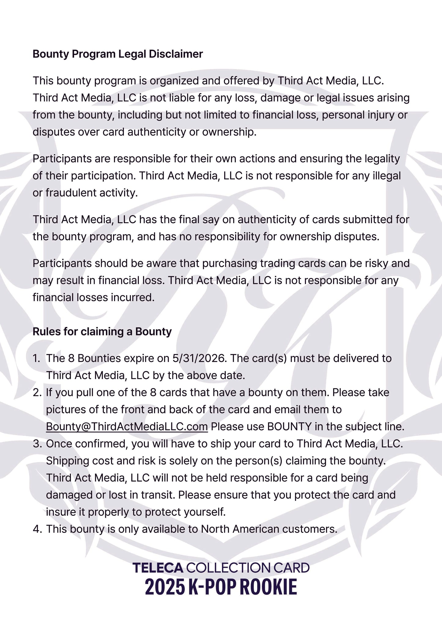 2025 Break & Company K-Pop Rookie Teleca Collection Hobby Box