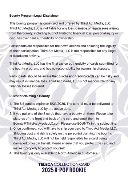 2025 Break & Company K-Pop Rookie Teleca Collection Hobby Box