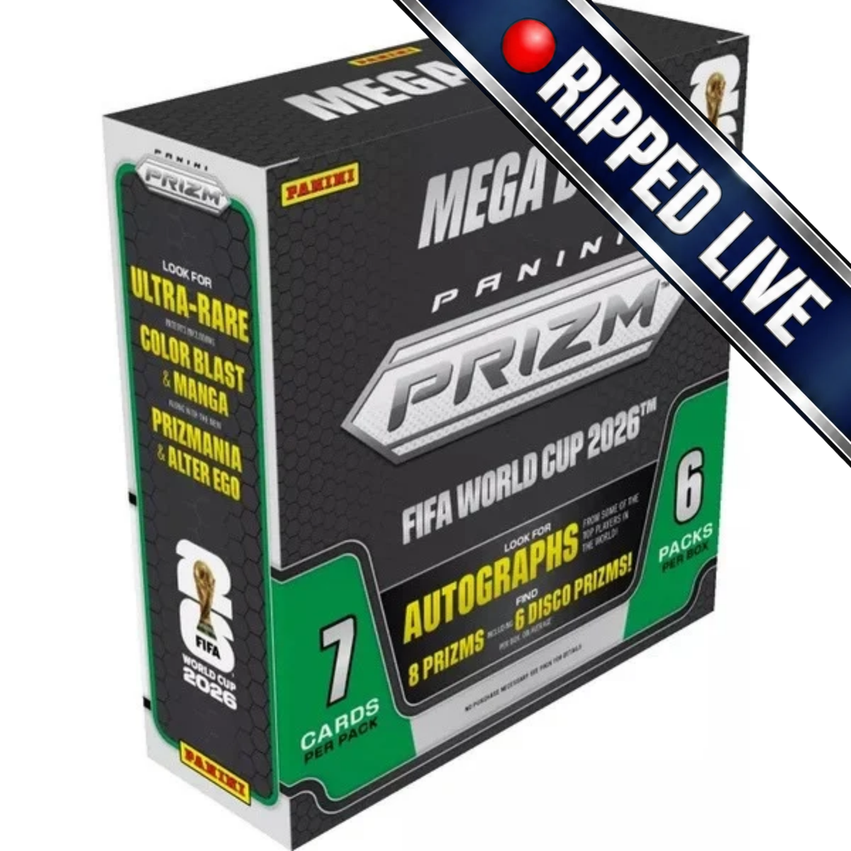 *Break* 2026 Panini Prizm FIFA World Cup Retail Mega Box (Bronze Disco Prizms, Green and White Disco Prizms)
